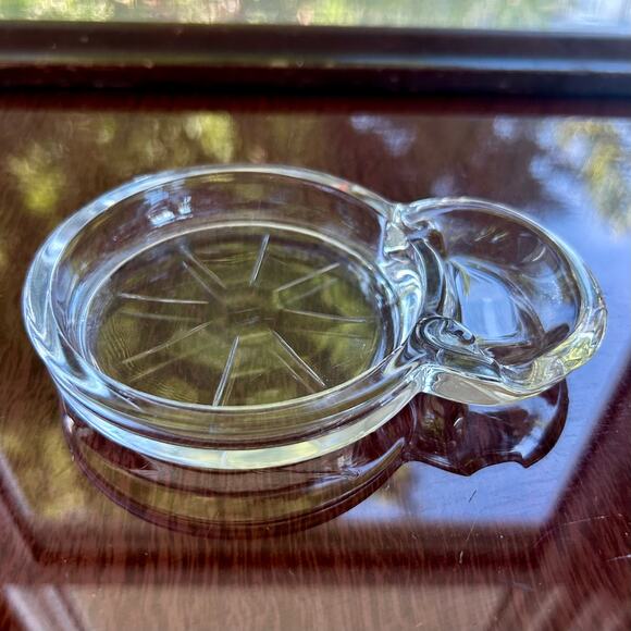 Vintage Fostoria Mademoiselle Clear Glass Coasters with Spoon Rest – Set of 4 - Picture 8 of 15